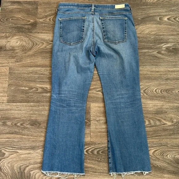 AG Adriano Goldschmied Jodi Crop 31 High Rise Jeans Flare Kick Fit Distressed - Picture 11 of 11